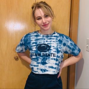 Gildan Shibori Tie Dye Penn State Crop Tee